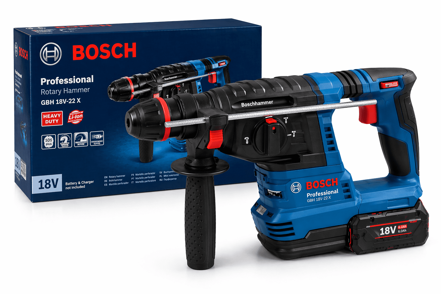 BOSCH GBH 18V-22X One Chuck Professional Rotary Hammer (Solo)